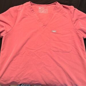 FIGS Women’s  Pink V-Neck Shirt